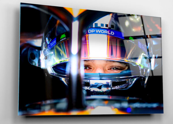 Lando- smiling in his car - Silverstone